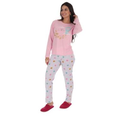Imagem de Pijama Belíssima Algodão Feminino Victory, GG, Rosa