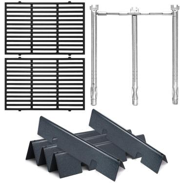 Imagem de Adequado para Weber Spirit 300 Series E310, E320, E330, S310, S320, S330, Spirit II 300 Series com substituição de peças de grelha de controle montadas na frente, 7636 Flavor Bar 69787 Queimadores de