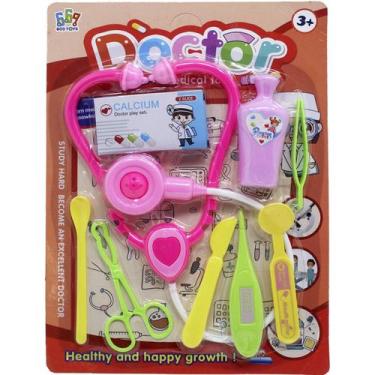 Imagem de Brinquedo Kit Doutor Médico Enfermeiro Com Acessórios 9Peças - Genéric
