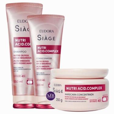 Imagem de Kit Máscara Capilar Cronograma Nutrição Nutri Acid.Complex Siàge Eudor