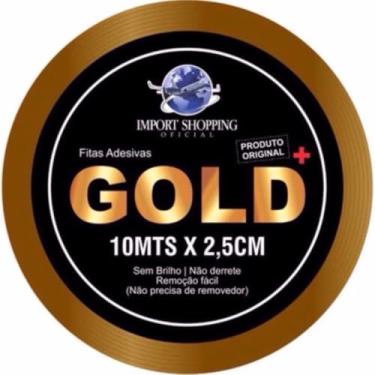 Imagem de Fita Protese Capilar 10m Larga 2,54cm Amarela Dupla Face Não Derrete Peruca