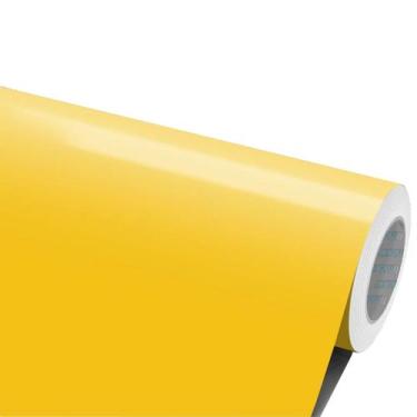 Imagem de Adesivo Geladeira Fogão Móveis Armário Box Amarelo Médio 1m - Jhow Ade