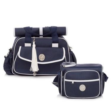 Imagem de Kit Bolsa Maternidade Grande + Frasqueira Maternidade Lequiqui Napoli 