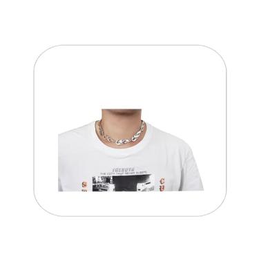 Imagem de Colar unissex Harajuku streetwear Flame unissex acessório punk corrente de rock aço inoxidável masculino gargantilha da BGTY Jewelry