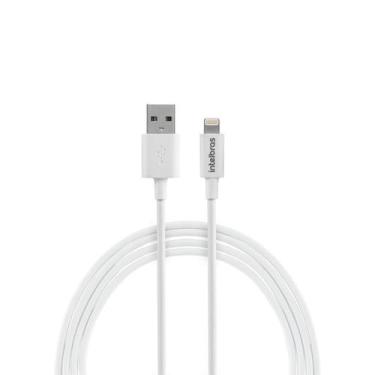 Imagem de Cabo USB-A para Lightning de 1,2m em PVC Branco EUAL 12PB Intelbras