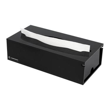 Imagem de Papeleira Toalheiro Acrílico Porta Toalhas Papel Interfolha Comercial Preto