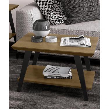 Imagem de Mesa Centro Caio Freijó Com Pés Madeira Preto