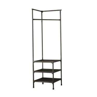 Imagem de SiaBiced Cabide de Pendurar Roupas Cabideiro Resistente Sala de Estar Bolsa Casa Suéteres Jaquetas Canto Organizador Armazenamento, Parte traseira de três camadas, Tamanho real