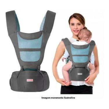 Imagem de Canguru Ergonômico Bebê 6x1 Cinza Importway 3 A 24 Meses