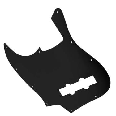 Imagem de Acouto Alumínio da Liga de Alumínio Guitar Pickguard Jazz Bass Scratch Plate - e Solução de Atualização Elegante (Preto)