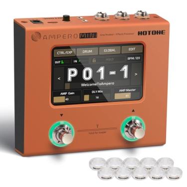 Imagem de Hotone Ampero Mini MP-50 Guitarra Baixo Amplificador Modelagem IR Gabinetes Simulação Multi Idiomas Multi-Efeitos com Pedal de Expressão Estéreo OTG Interface de Áudio USB