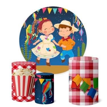 Imagem de Trio Capas Cilindro + Painel Redondo Festa Junina (K1FJN055)