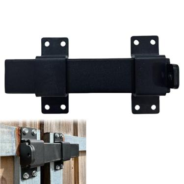 Imagem de ANISUN Trava deslizante de segurança resistente com orifício de cadeado trava de portão ajustável para cercas de madeira, porta de celeiro, portão de cerca e trava de galpão
