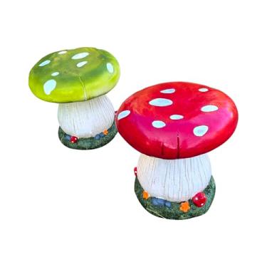 Imagem de Jianghehaihai Banqueta de cogumelos para casa, sapato, decoração de quarto infantil, simulação de jardim, cadeira grande, cogumelo, decoração de jardim, pátio, parque, gramado, arte, escultura,