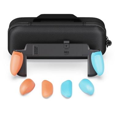 Imagem de Savage Raven Por Skull & Co. Pacote NeoGrip: uma capa rígida ergonômica com alças substituíveis para Nintendo Switch 2 com estojo de transporte Maxcarry