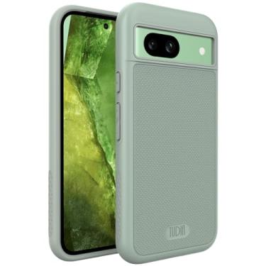 Imagem de TUDIA Capa DualShield Grip projetada para Google Pixel 8a (2024), [MergeGrip] Capa protetora para celular de camada dupla de grau militar à prova de choque, fina, resistente, antiderrapante (verde