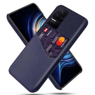 Imagem de Capa para Xiaomi Redmi K50,Tela e tampa de couro PU,Antideslizante,360°cobertura completa à prova de choque com 1 slot de cartão atrás,Prevenção de queda-Blue