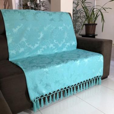 Imagem de Manta Para Sofá em Tecido Jacquard Medalhão Tiffany 190x140cm - Sua Ca