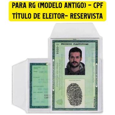 Imagem de Porta Documento Plástico Protetor RG Identidade Tamanho 7x10,5cm ou 70
