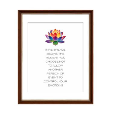 Imagem de Impressão de arte de parede em tela de meditação Zen, flor de lótus, budismo, citações, paz, interior, pôster, pintura para spa, ioga, estúdio, banheiro, casa, presente para fã do budismo, conjunto de