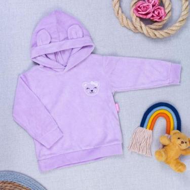 Imagem de Blusa Plush com Capuz de Orelhinha e Bordado Ursinho - Era Uma Vez, 0-