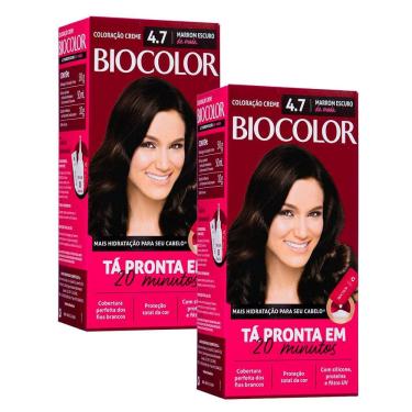 Imagem de Kit 2 Tinta de Cabelo Biocolor Mini Kit Marrom Escuro da Moda 4.7