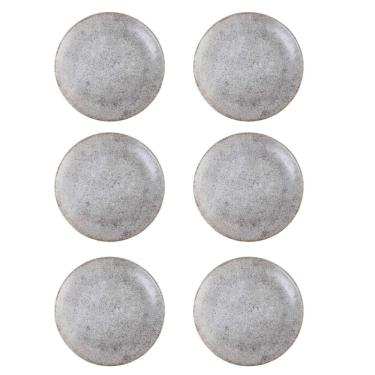 Imagem de Prato Raso Coup Concrete de Cerâmica 29cm 6 Unidades - Alleanza 7546-201