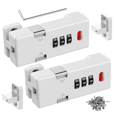 Imagem de Fechadura de armário sem chave, fechadura de senha de armário com luminosa, fechadura de porta combinada de 3 dígitos para gavetas, porta de celeiro, banheiro, ao ar livre, armário, cerca, protege a