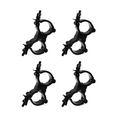Imagem de TTZEZE Grampo De Treliça, Preto Para Luzes Palco, Grampos Luz Liga Alumínio Serviços Pesados, Encaixe Perfeito 24-26 Mm/0,94-1,02'' Tubo/Cano, Treliça Iluminação Projetores, 4 Peças