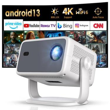 Imagem de Projetor de vídeo Netflix oficialmente e AI Auto Focus Portable - ear&