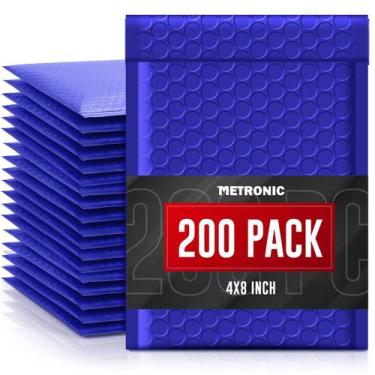 Imagem de Bubble Mailers METRONIC Small Blue 10x20cm, pacote com 200