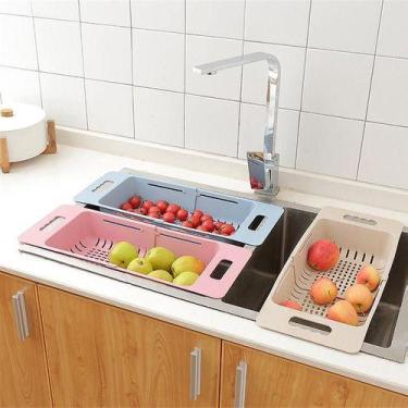 Imagem de Escorredor Louça Ajustável Multiuso Retrátil Cozinha - Sou Mais Preço
