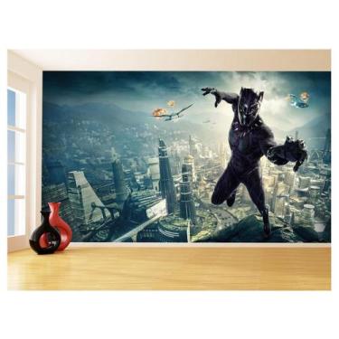 Imagem de Papel De Parede 3D Heróis Pantera Negra Marvel 3,5M Nhma296 - Você Dec