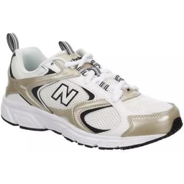 Imagem de New Balance Tênis masculino, Sal marinho/branco/dourado claro metálico, 35