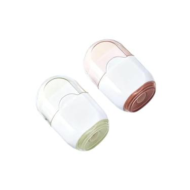 Imagem de GZBABY Apontador de lápis com borracha, pacote com 2, apontador de lápis manual 2 em 1, pastel, fofo (rosa, verde)