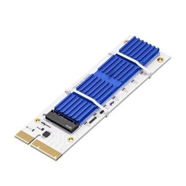 Imagem de SEINIKAY NVMe M.2 SSD para PCIe X16/X8/X4 adaptador com dissipador de calor de alumínio, placa de expansão M.2 para PCI-Express SSD, suporta SSD NVMe de 4 TB