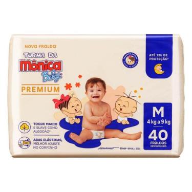 Imagem de Fralda Infantil Turma da Mônica Baby Premium Tamanho M 40 Unidades