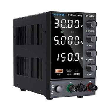 Imagem de Fonte De Alimentação DC 30V 0-10A Com Botões De Encoder, Portas De Car