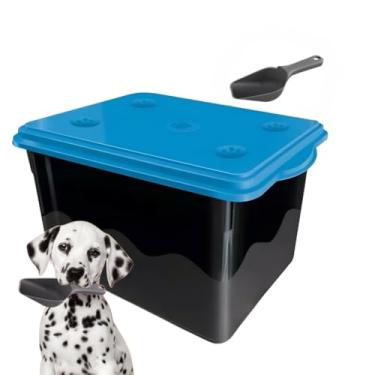 Imagem de Container Porta Ração 10KG + Pá Dosadora Com 20 Litros(AZUL)