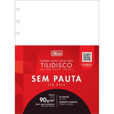 Imagem de Refil sem Pauta para Tilidisco Colegial 50 Folhas 90 Gramas - Tilibra,