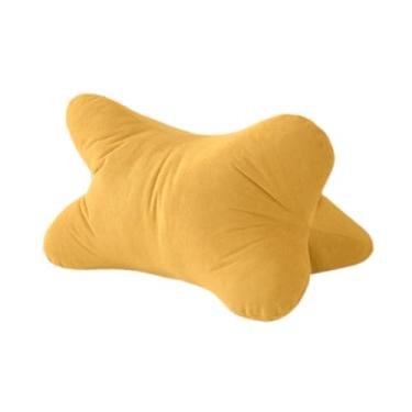 Imagem de Zialofi Travesseiro de apoio para cintura, encosto compacto, multiuso, macio, apoio para pescoço, descanso para costas, para casa, homens, mulheres, sala de, Amarelo