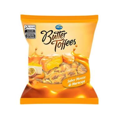 Imagem de Bala de Caramelo Mousse De Maracujá Butter Toffees - Arcor 400g