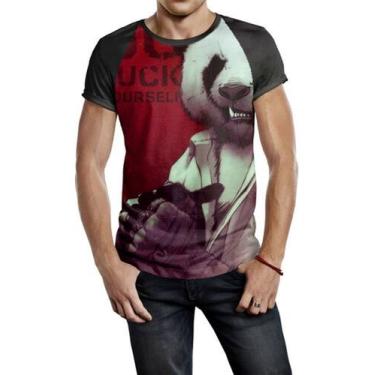 Imagem de Camiseta Raglan Masculina Panda Go Fuck Yourself Ref:556 - smoke, Pret