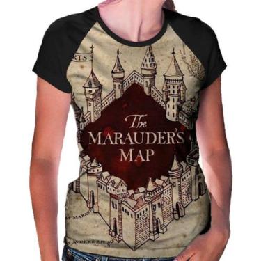 Imagem de Camiseta Raglan Baby Look Harry Potter Ref:401 - smoke, Preto, XG