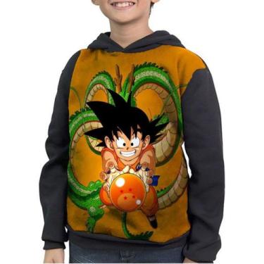 Imagem de Moletom Infantil Dragon Ball Son Goku Kakarotto Kid - smoke, Preto, 8