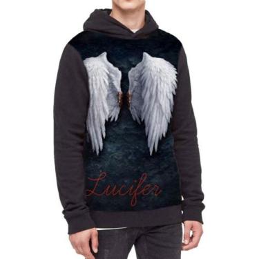 Imagem de Moletom Com Capuz Serie Lucifer Morningstar Ref:629 - smoke, Preto, GG