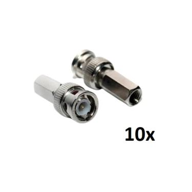Imagem de Kit c/ 10 Conector BNC Macho p/ Coaxial Twist-On BNC-TWIST RG59 Rosca fácil