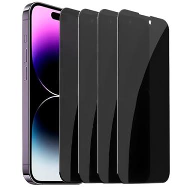 Imagem de 1-4 peças de protetores de tela de privacidade antiespião para iPhone 17/16/15/14/13/12/11 Pro Max Mini Plus Air 9H vidro temperado com película de telefone anti-espião de 28° (para iPhone 17, 3 peças