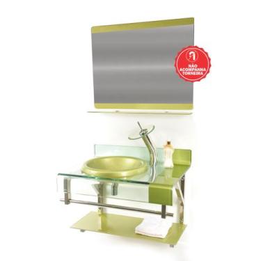 Imagem de Gabinete de Vidro 70cm para banheiro Turquia - EKASA, Verde Oliva