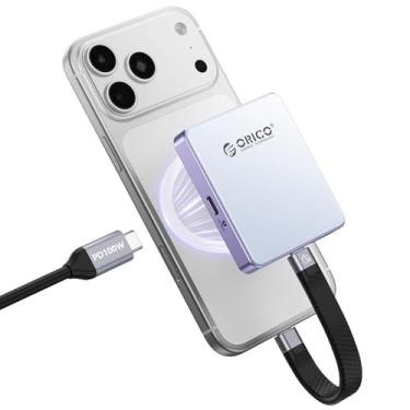 Imagem de ORICO Gabinete externo magnético M.2 2230/2242 NVMe SSD, transferência de alta velocidade de 10 Gbps, suporte para gravação iPhone 4K ProRes, porta de carregamento PD100W, suporte para iPhone 15/16/17